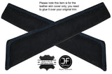 BLUE STITCH 2X UPPER DOOR CARD TRIM SUEDE COVERS FITS TOYOTA GT86 SUBARU BRZ