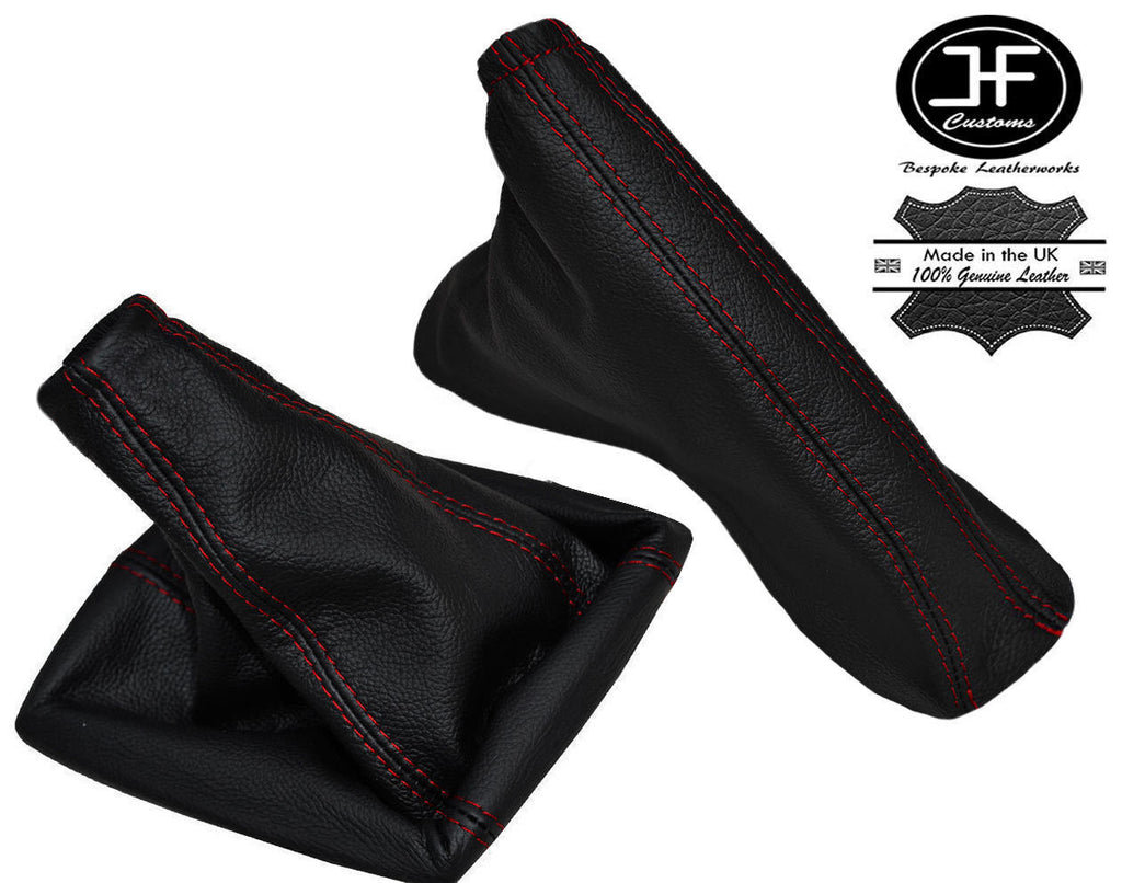 RED STITCH REAL LEATHER GEAR HANDBRAKE GAITER FOR VAUXHALL ASTRA H MK5 04-09