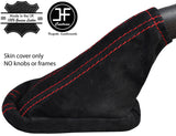 RED STITCH REAL SUEDE HANDBRAKE GAITER FITS FORD TRANSIT CONNECT 2002-2009