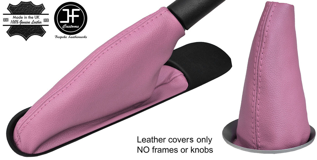 PINK TOP GRAIN LEATHER GEAR & HANDBRAKE GAITER FOR BMW MINI COOPER R55 R56 R57