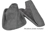 BLACK STITCH GRAPHITE SUEDE GEAR HANDBRAKE GAITER FOR BMW 3 SERIES E36 E46