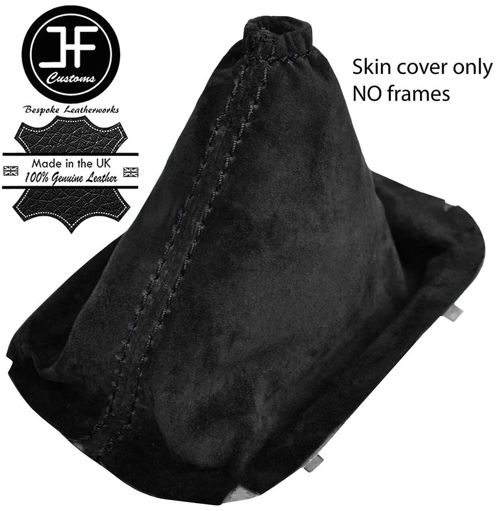 BLACK STITCHING REAL SUEDE MANUAL GEAR GAITER FITS DODGE VIPER 1992-2002