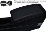 RED STITCH ARMREST LID LEATHER SKIN COVER FITS VW PASSAT B7 2011-2014 CUSTOM NEW