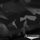 FITS FORD MUSTANG 15-19 GREY STITCH UV PRINTED LEATHER GEAR GAITER + FRAME