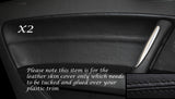 BLACK STITCHING 2X DOOR CARD LEATHER SKIN COVERS FITS AUDI TT MK2 2006-2014