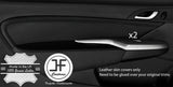 BLACK STICH 2X DOOR CARD TRIM LEATHER COVER FOR HONDA CIVIC TYPE R 06-12 STYLE2