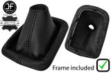 BLACK STITCH LEATHER MANUAL GEAR GAITER+PLASTIC FRAME FITS KIA SOUL 2009-2014