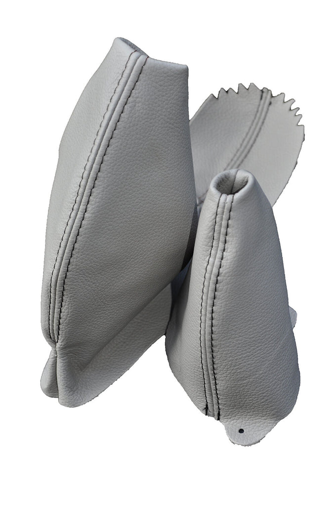 BLACK STITCH FITS ROVER 75 MANUAL 99-05 SANDSTONE LEATHER GEAR HANDBRAKE SET