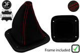 RED STITCH REAL LEATHER MANUAL GEAR+PLASTIC FRAME FOR TOYOTA HILUX 4X2 89-95