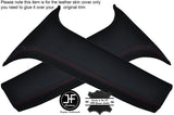 RED STITCH 2X LOWER B PILLAR LEATHER COVERS FITS ROVER 25 MG ZR 1999-2005