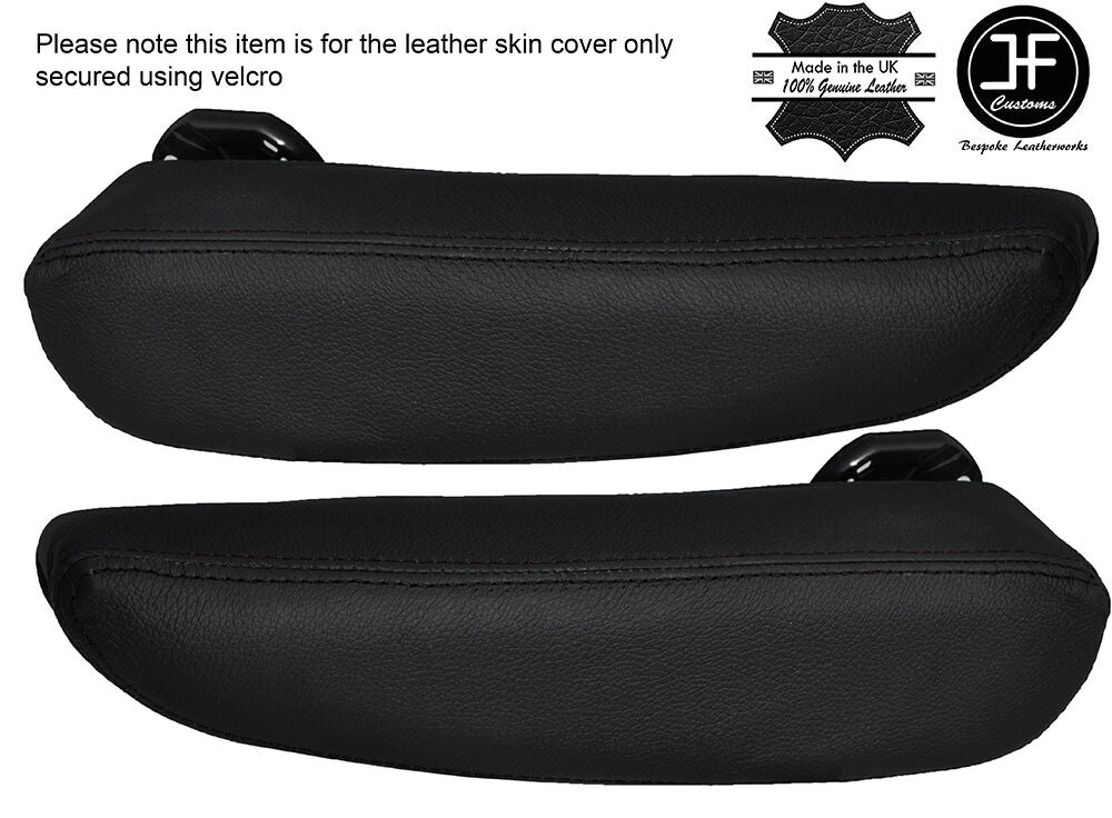 BLACK STITCH 2X SEAT ARMREST LEATHER COVERS FITS CITROEN C4 GRAND PICASSO 13-16