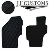 L BLUE DIAMOND STITCH VINYL 4XTAILORED FLOOR CARPET FOR KIA RIO AUTO 01-05 JF1
