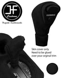 BLACK STITCH AUTOMATIC GEAR KNOB LUXE SUEDE COVERS FOR TOYOTA SUPRA MK4 93-02