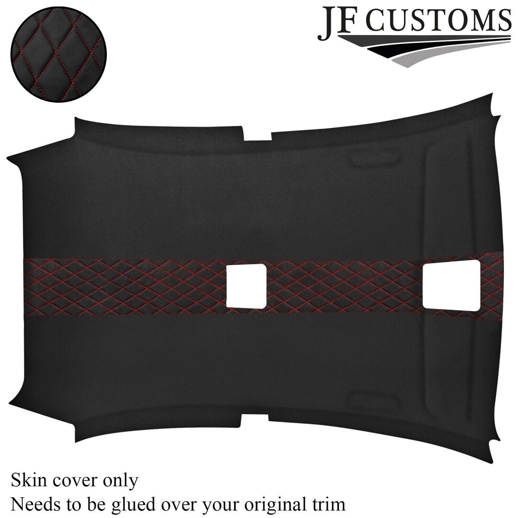 DSG2 RED STITCH D GREY SUEDE HEADLINER COVER FOR BMW E81 04-13 HATCHBACK 3DR