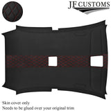 DSG2 RED STITCH D GREY SUEDE HEADLINER COVER FOR BMW E81 04-13 HATCHBACK 3DR