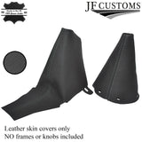 GREY STITCHING FITS BMW MINI R50 R53 GEAR HANDBRAKE 01-06 DARK GREY LEATHER