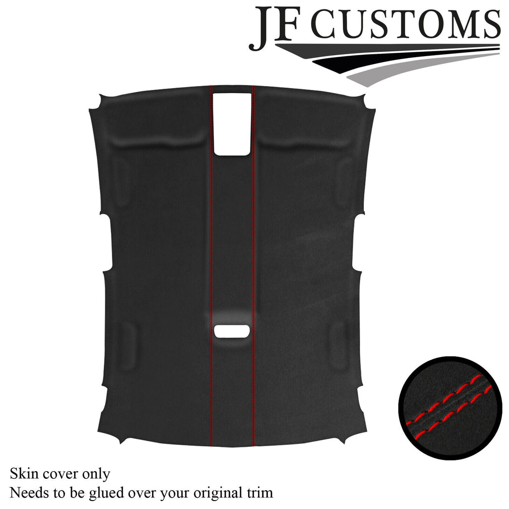 RED STITCH D GREY LUXE SUEDE HEADLINER COVER FOR AUDI A3 RS3 8V 13-20 SALOON