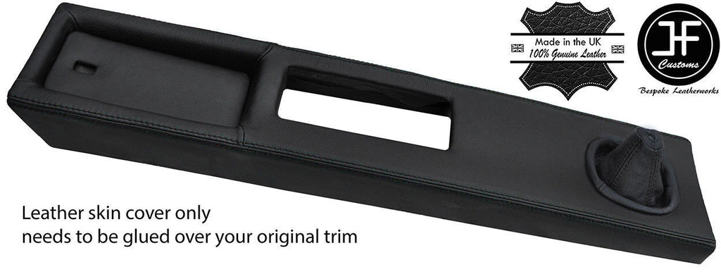 BLACK STITCH CONSOLE & GEAR GAITER LEATHER COVER FOR LANCIA MONTECARLO SCORPION