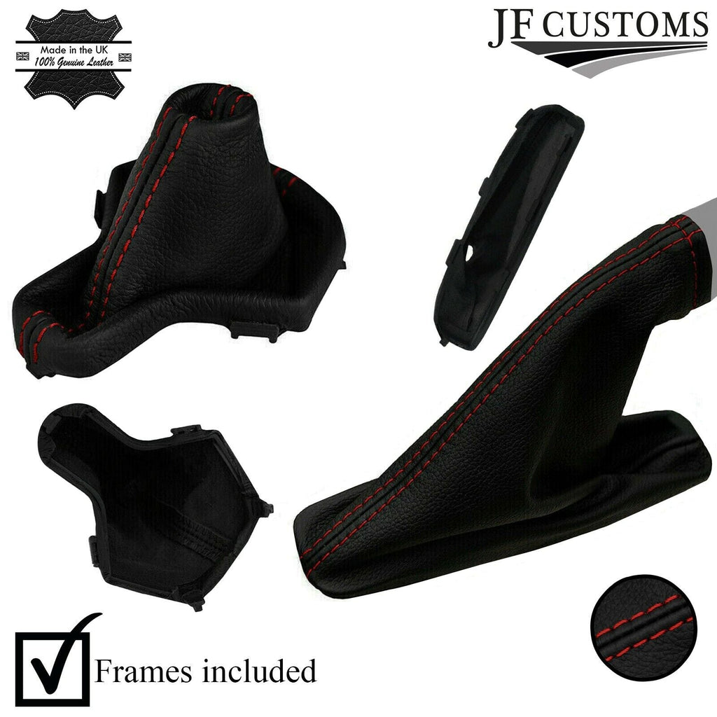 DARK RED STITCH GEAR+HANDBRAKE+PLASTIC FRAMES FOR FREELANDER LR2 AUTOMATIC