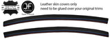 TRI STITCH 2X FRONT DOOR TRIM LEATHER COVERS FOR BMW 3 E90 SALOON 06-13