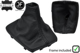 BLACK STITCH LEATHER MANUAL GEAR GAITER+PLASTIC FRAME FITS HYUNDAI KONA 17-19