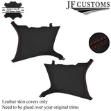 D RED STITCH ITALIAN LEATHER PILLAR KIT COVERS FITS VW GOLF MK5 V 04-09 5 DOOR