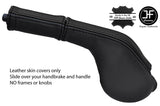 BLACK & BLACK LEATHER HANDBRAKE GAITER & HANDLE COVER FOR MAZDA RX7 FC3S 86-91