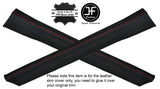 RED STITCH 2X C PILLAR TRIM LEATHER COVERS FITS MERCEDES SLC W107 C107 COUPE