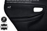 BLACK STITCH 2X REAR DOOR CARD TRIM LEATHER COVER FITS SUBARU IMPREZA WRX 05-07