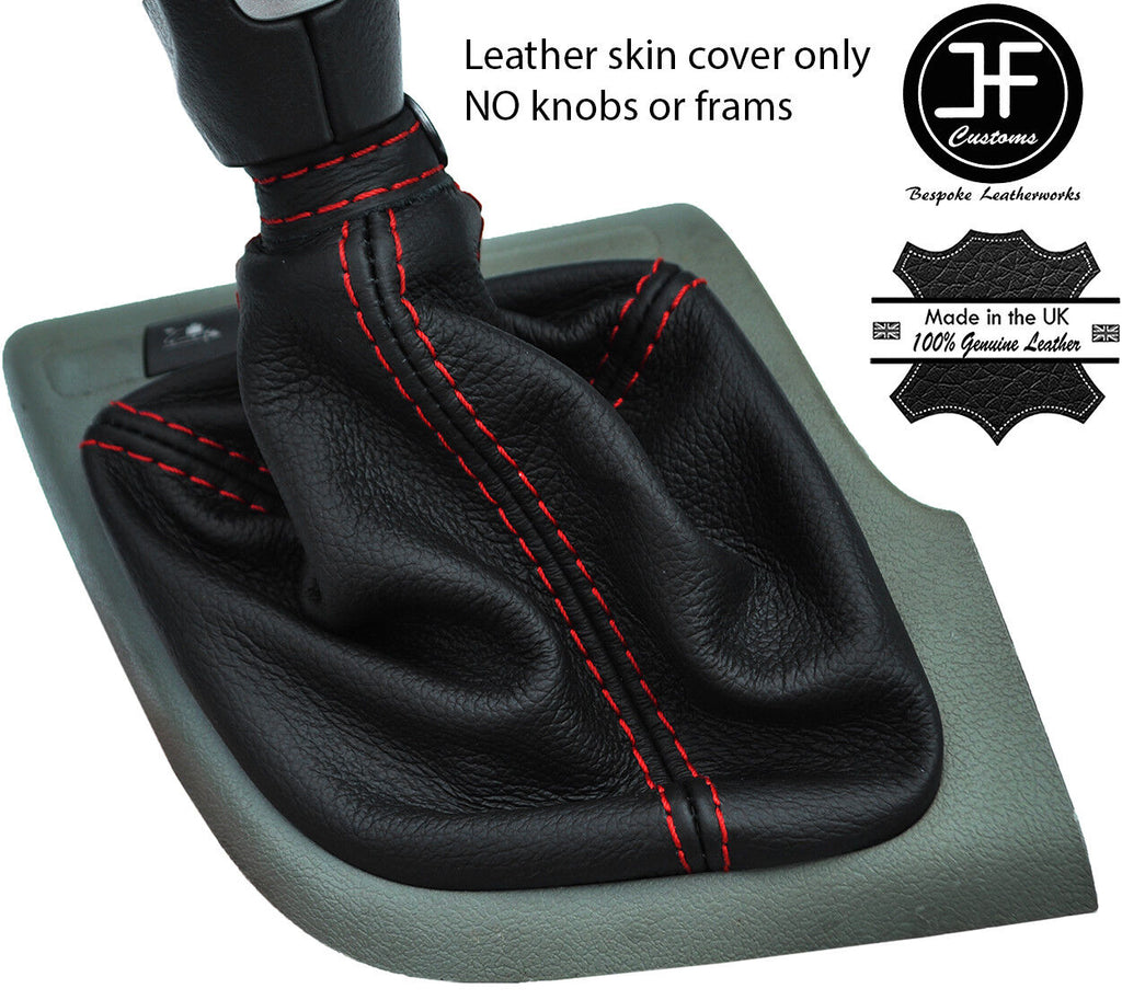 RED  STITCH TOP GRAIN LEATHER AUTO AUTOMATIC GEAR GAITER FOR FIAT DUCATO 06-15