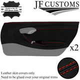 RED STITCH LEATHER 2X TOP DOOR CARD COVER FOR PORSCHE BOXSTER 986 96-04 JF2