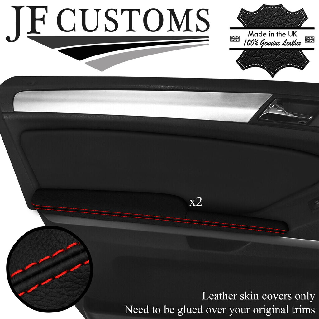 RED STITCH LEATHER 2X FRONT DOOR ARMREST COVER FOR MERCEDES ML W164 05-11