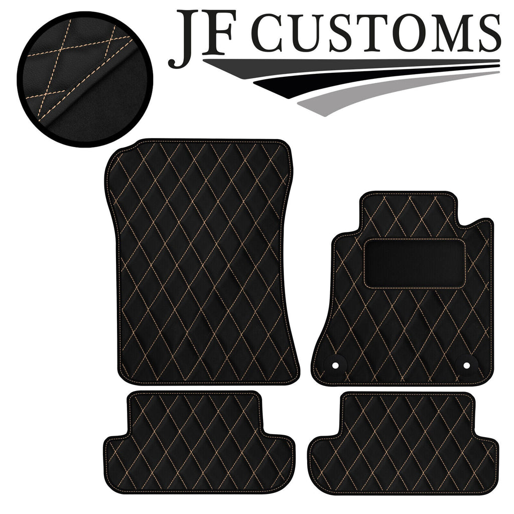 CREAM  DIAMOND STITCH VINYL 4XTAILORED FLOOR CARPET FOR MERCEDES CLK 03-10 JF1