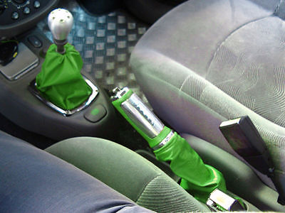 FITS RENAULT CLIO MK2 MK3 98-06 GAITERS SET LEATHER L GREEN CUSTOM NEW