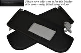 BLACK STITCHING FITS VW BEETLE 1998-2011 2X SUN VISORS LEATHER COVERS ONLY