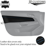 L BLUE STITCH 2X DOOR CARD TRIM LEATHER COVER FOR VAUXHALL OPEL ASTRA H MK5 3DR