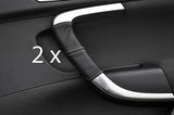 white sttiching FITS VAUXHALL INSIGNIA 08+ 2X REAR DOOR HANDLE LEATHER COVERS