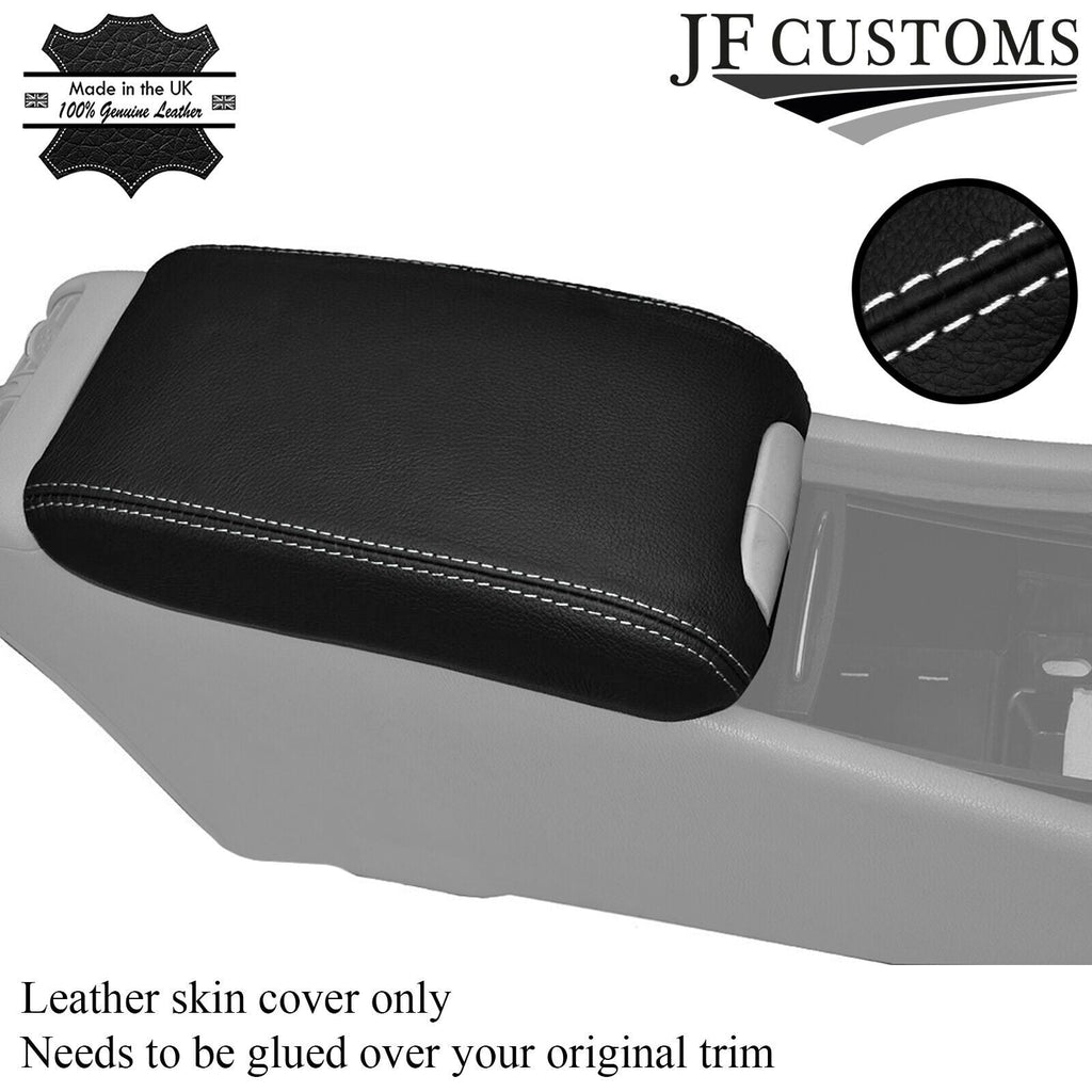 WHITE STITCHING LEATHER ARMREST COVER FITS MERCEDES C CLASS W203 2001-2007