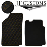 YELLOW DIAMOND STITCH VINYL 4X TAILORED FLOOR CARPETS FOR CITROEN C2 03-09 JF1