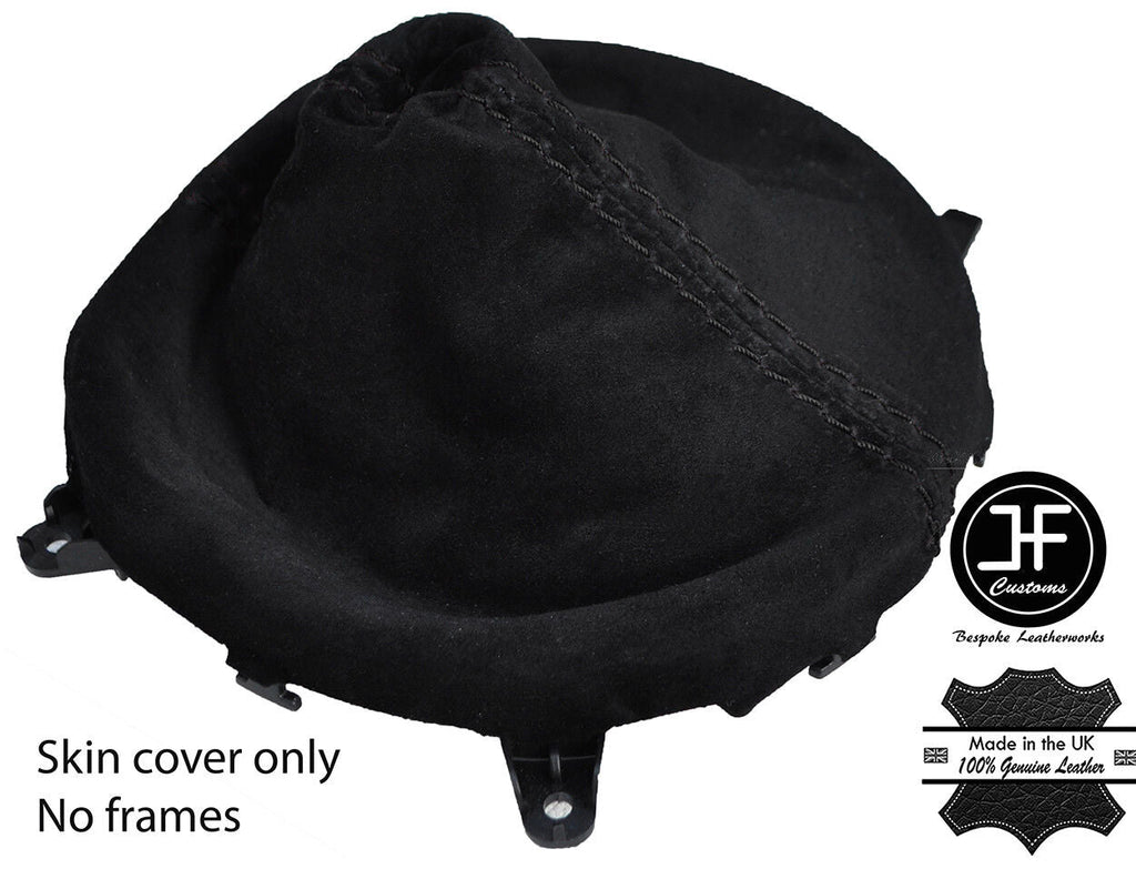 BLACK  STITCHING REAL SUEDE MANUAL GEAR GAITER FITS MAZDA MX5 MK4 2015-2018