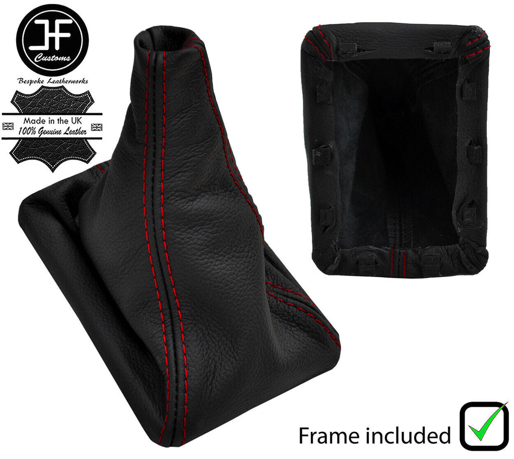 RED STITCH LEATHER MANUAL GEAR GAITER+PLASTIC FRAME FOR ROVER 800 820 825 827