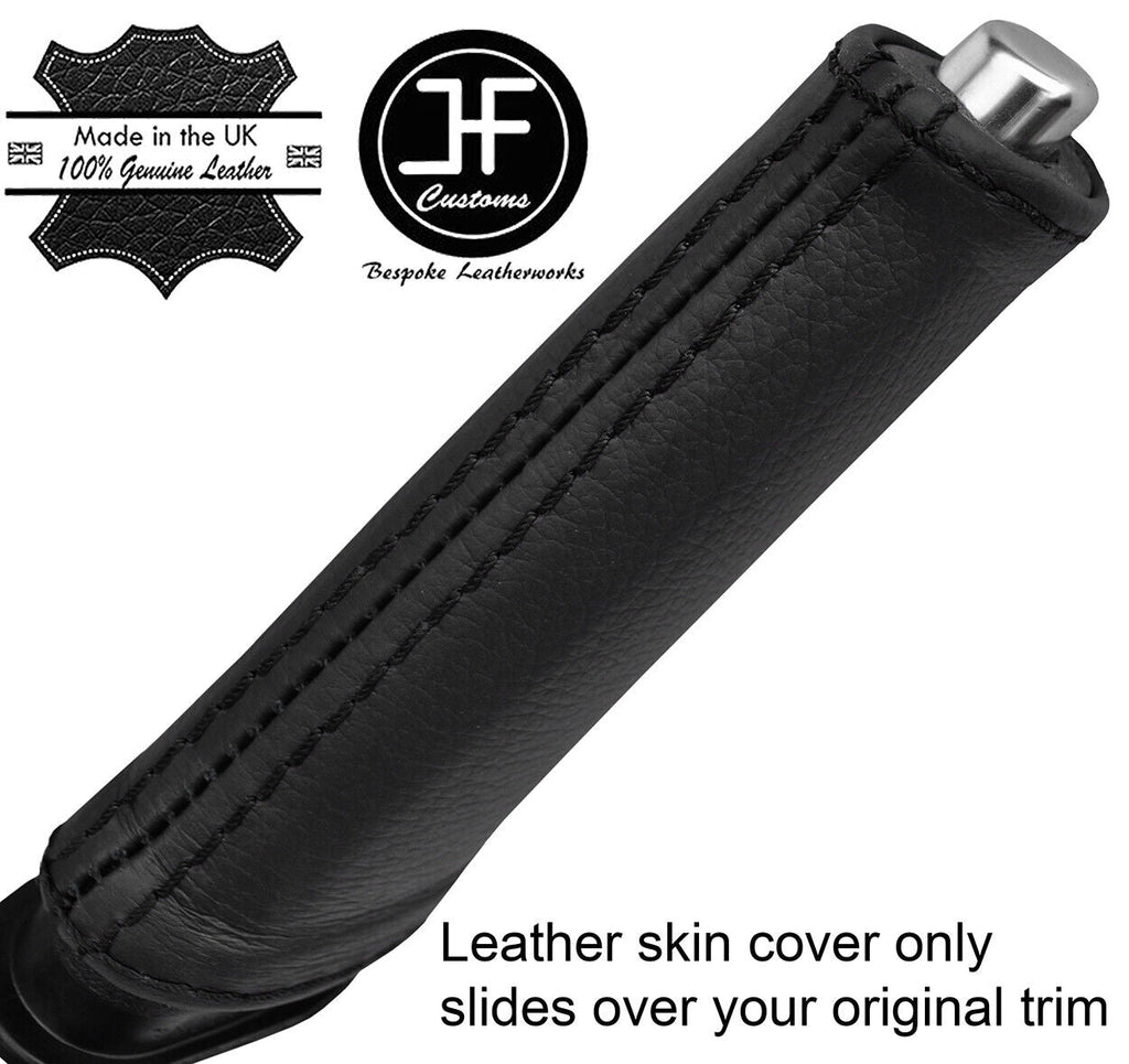 BLACK STITCH LEATHER HANDBRAKE HANDLE COVER FOR ALFA GIULIETTA 10-18 STYLE 2