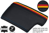 BLUE STITCH GERMAN LONG STRIPES LEATHER ARMREST COVER FOR BMW E81 E82 E87 E88