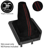 RED STITCHING SUEDE MANUAL GEAR GAITER FITS NISSAN SERENA 1991-1999 CUSTOM NEW