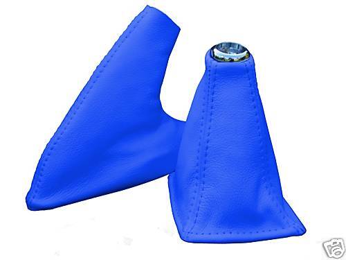FITS MG MGF MK1 BLUE LEATHER GEAR+HANDBRAKE GAITER 95-99 CUSTOM NEW MADE IN UK
