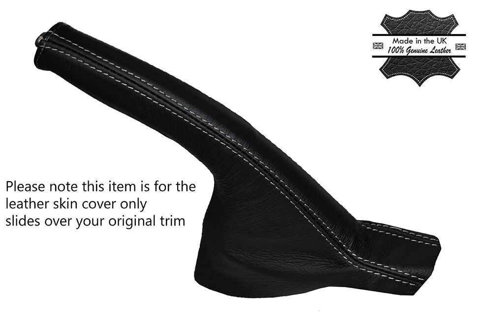 WHITE STITCH LEATHER HANDBRAKE GAITER FITS PORSCHE 986 BOXSTER & CARRERA 996