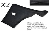 BLACK STITCH 2X REAR DOOR CARDS LEATHER SKIN COVERS FITS FORD CAPRI MK1