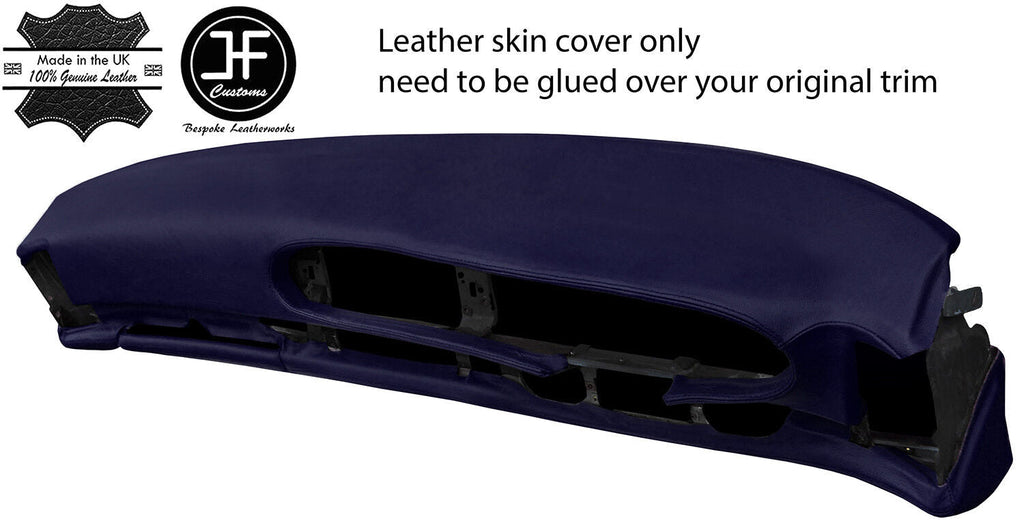 DARK BLUE LEATHER OVAL DASH DASHBOARD COVER FOR PORSCHE 944 968 86-95 STYLE 2
