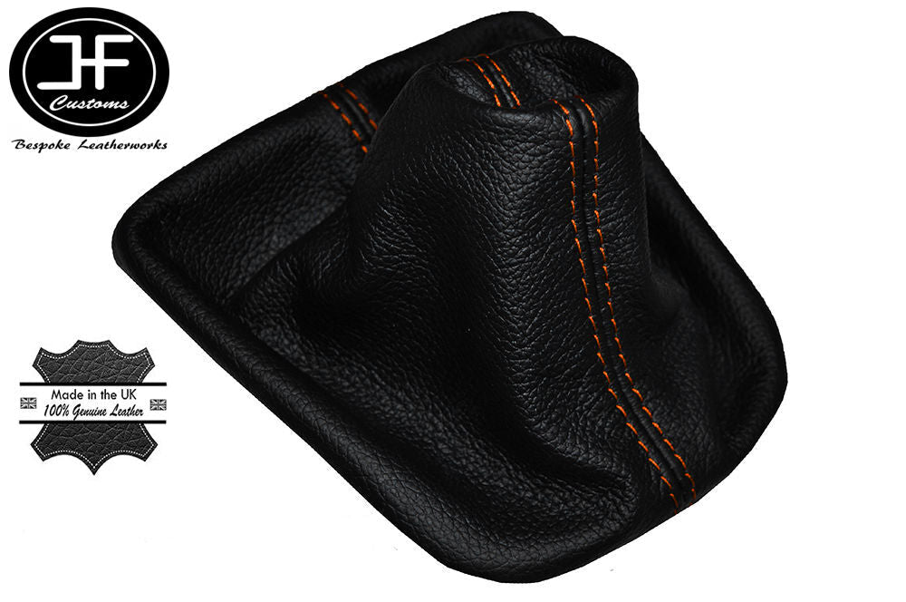 ORANGE STITCHING FITS VW NEW BEETLE 1998-2005 LEATHER GEAR GAITER CUSTOM MADE