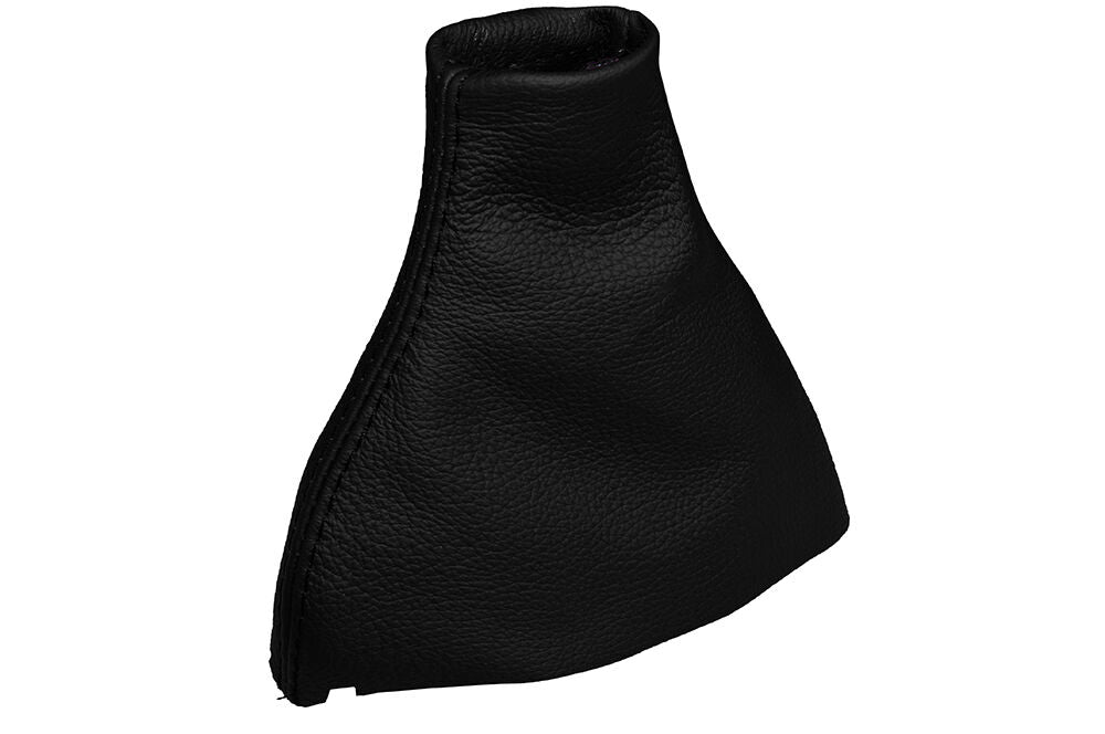 BLACK LEATHER BLACK STITCH GEAR GAITER  FITS RENAULT CLIO 01-04 CUSTOM NEW